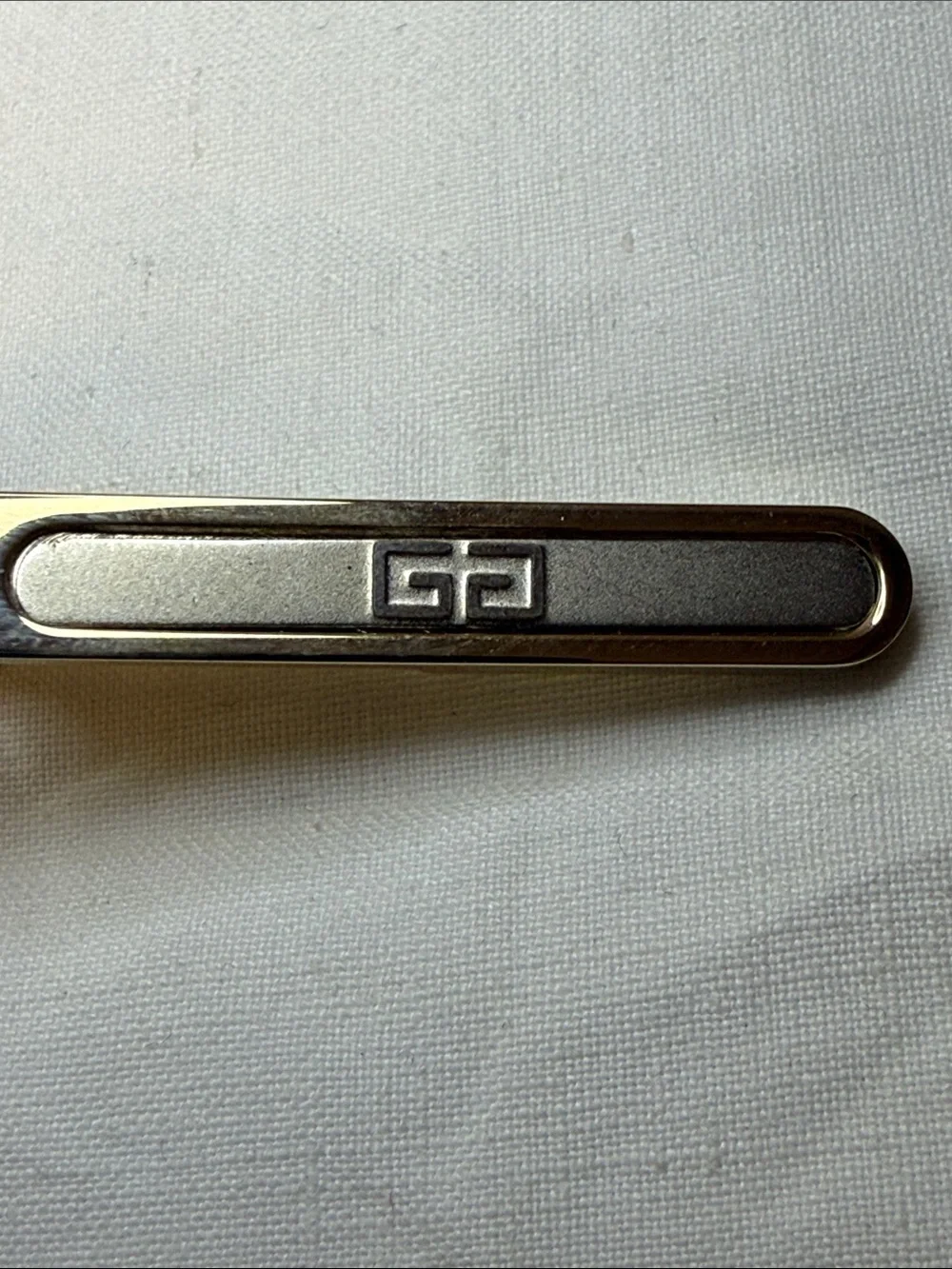 Givenchy Black Tone Logo Tie Bar Tie Clip 2